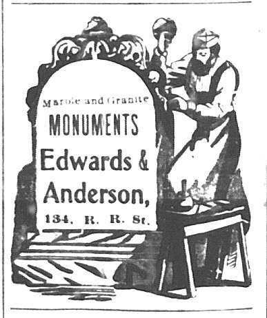 Edwards and Anderson Monument Company ad