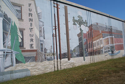 Mural of 1937 flood