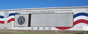 Mural dedicated to Lawrence County Veterans