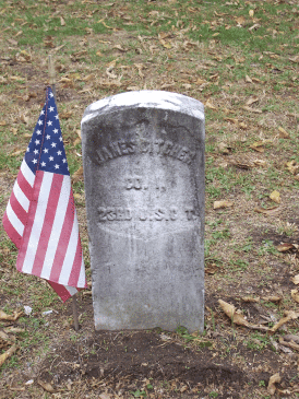 James Ditcher's Tombstone in Woodland