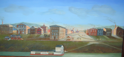 Painting of Early Ironton by William Moore