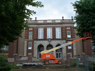 Front of the Ironton High School Before Being Demolished